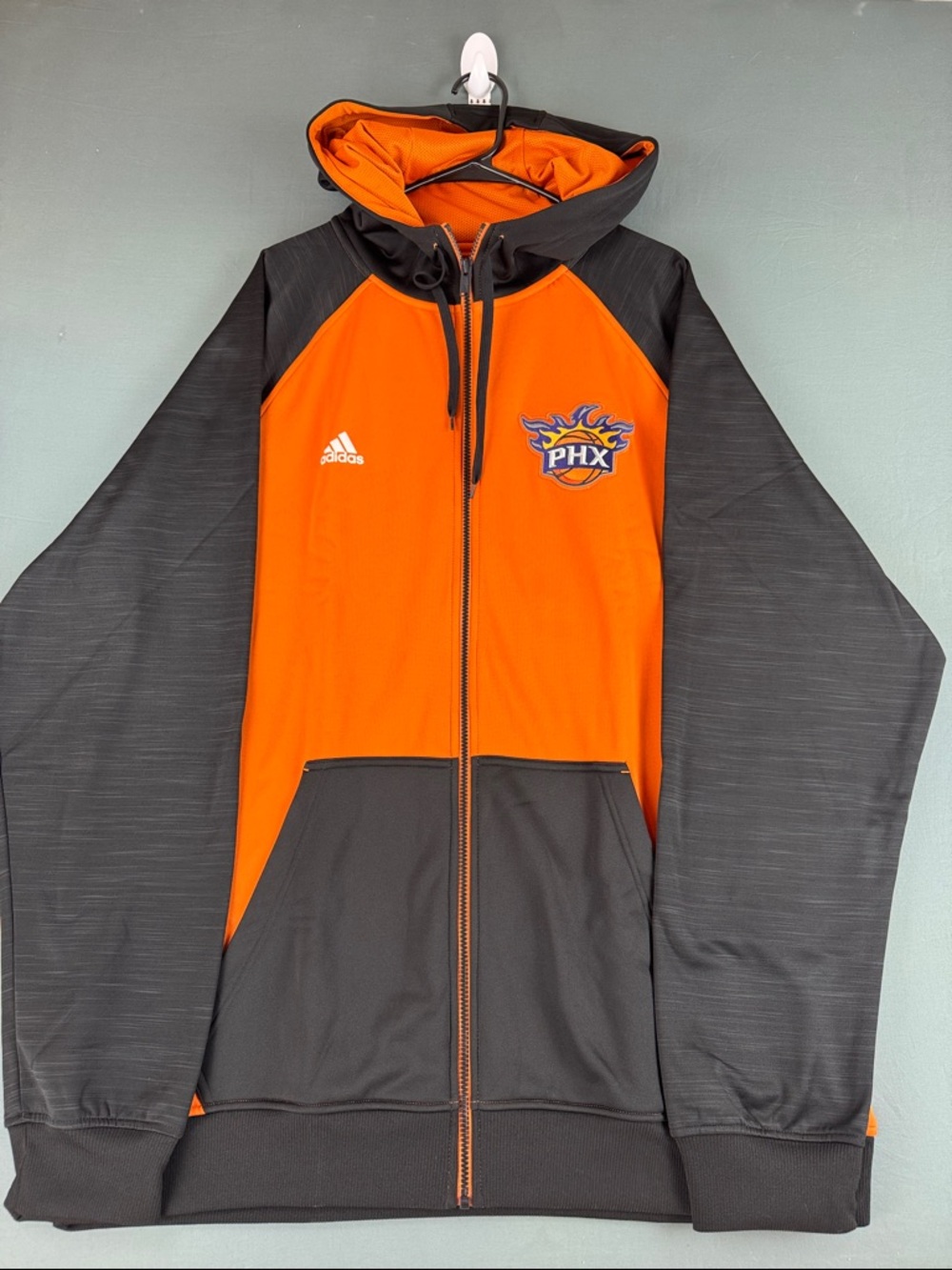 Phoenix Suns adidas Orange and Black Basketball Zip Hoodie